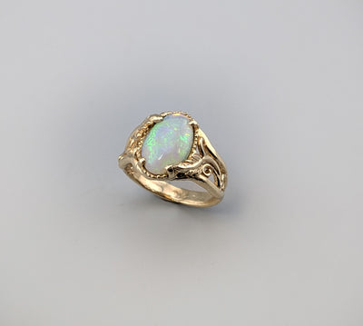 Ethiopian Opal, 14kt Gold Ring