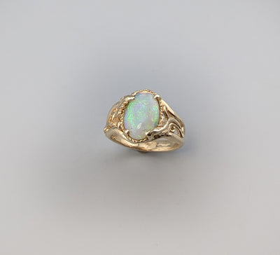 Ethiopian Opal, 14kt Gold Ring