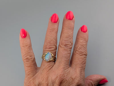 Ethiopian Opal, 14kt Gold Ring