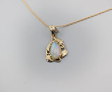 Ethiopian Opal, 14kt Gold Pendant