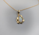 Ethiopian Opal, 14kt Gold Pendant