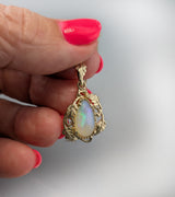 Ethiopian Opal, 14kt Gold Pendant