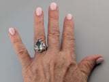 Green Amethyst Sterling Silver Ring