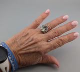 Green Amethyst Sterling Silver Ring