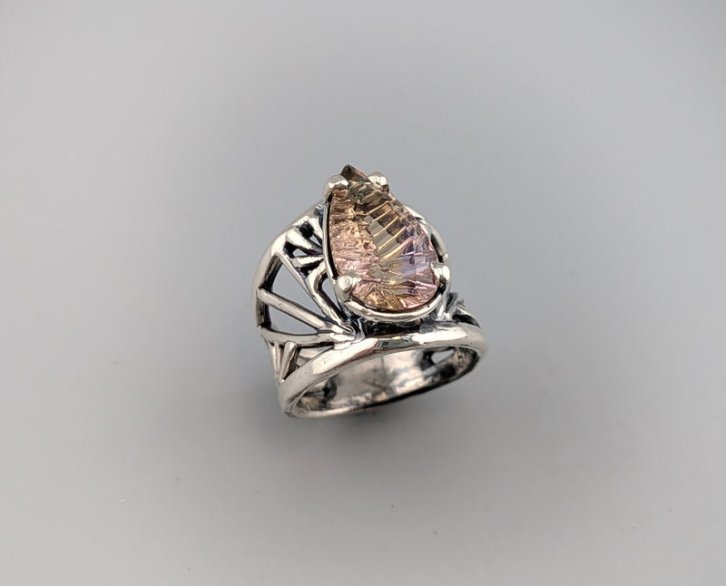 Fancy Cut Ametrine Sterling Silver Ring