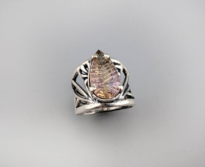 Fancy Cut Ametrine Sterling Silver Ring