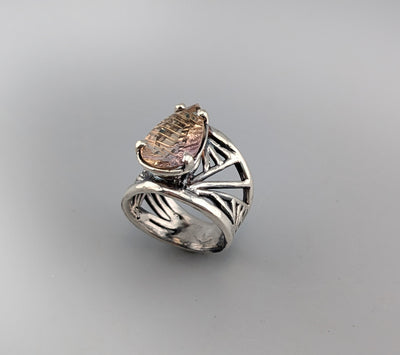 Fancy Cut Ametrine Sterling Silver Ring