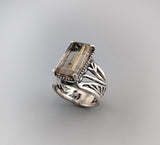 Rutilated Quartz Sterling Silver Ring