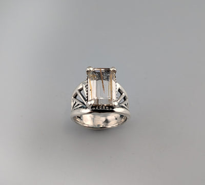 Rutilated Quartz Sterling Silver Ring