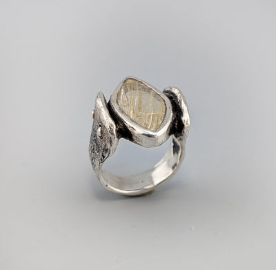 Rutilated Quartz Sterling Silver Ring