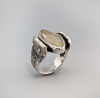 Rutilated Quartz Sterling Silver Ring