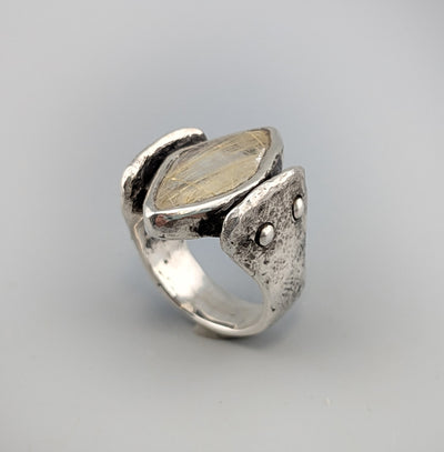Rutilated Quartz Sterling Silver Ring