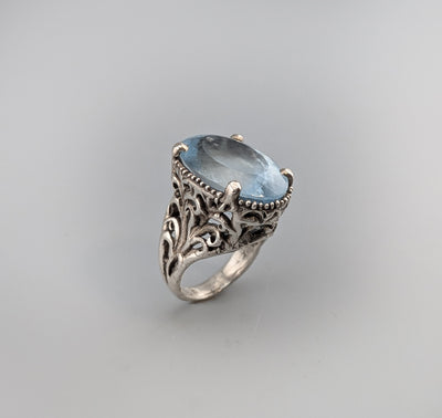 Aquamarine Sterling Silver Ring