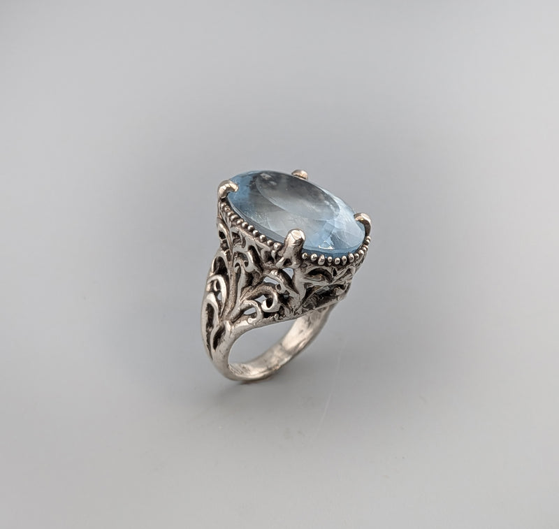 Aquamarine Sterling Silver Ring