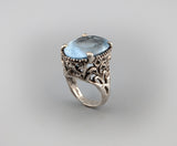 Aquamarine Sterling Silver Ring