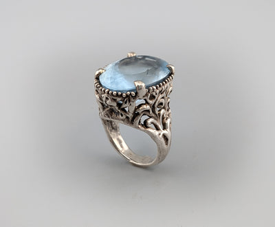 Aquamarine Sterling Silver Ring
