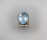 Aquamarine Sterling Silver Ring