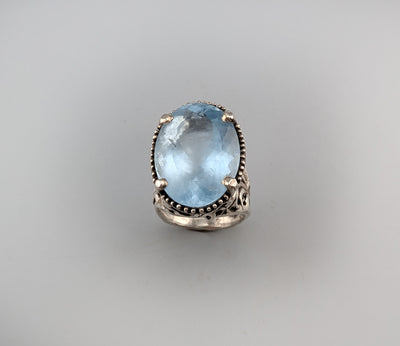 Aquamarine Sterling Silver Ring