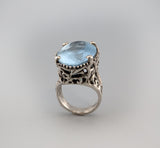 Aquamarine Sterling Silver Ring