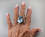 Aquamarine Sterling Silver Ring