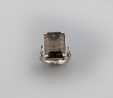 Fancy Cut Smoky Quartz Sterling Silver Ring