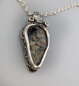 Ancient Bactrian Glass, Sterling Silver Pendant
