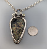 Ancient Bactrian Glass, Sterling Silver Pendant