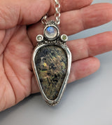 Ancient Bactrian Glass, Sterling Silver Pendant