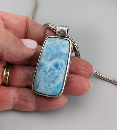 Larimar Sterling Silver Pendant