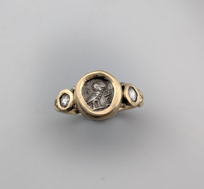 Owl, AR Eighth Unit, 14kt Gold Ring