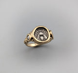 Bee, AR Diobol, 14kt Gold Ring with Rose Cut Diamonds