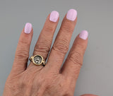 Bee, AR Diobol, 14kt Gold Ring with Rose Cut Diamonds