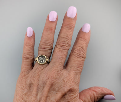 Owl, AR Eighth Unit, 14kt Gold Ring