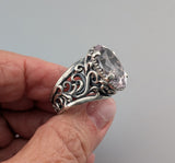 Kunzite Sterling Silver Lacy Ring