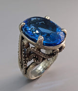London Blue Topaz Sterling Silver Ring