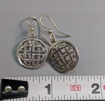 Small Sterling Silver Meigle Celtic Earrings