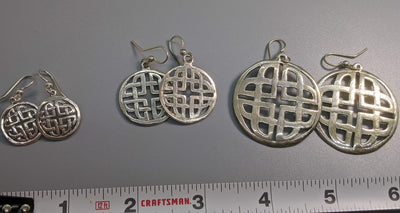 Small Sterling Silver Meigle Celtic Earrings