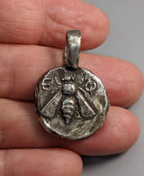 Sterling Silver Ancient Coin Replica, Ephesus Bee