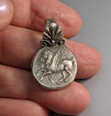 Sterling Silver Ancient Coin Replica, Pegasus Stater