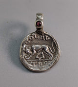 Sterling Silver Ancient Coin Replica, Roma She-Wolf