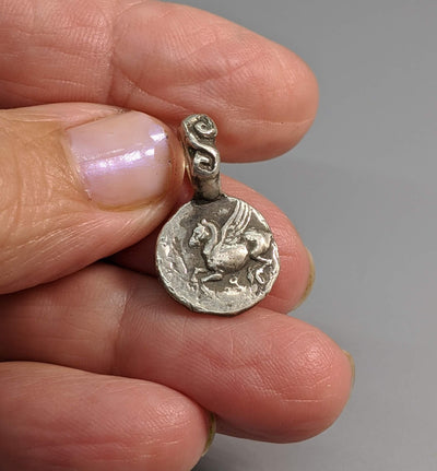 Sterling Silver Ancient Coin Replica, Pegasus