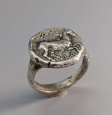 Sterling Silver Ancient Coin Replica Ring, Pony