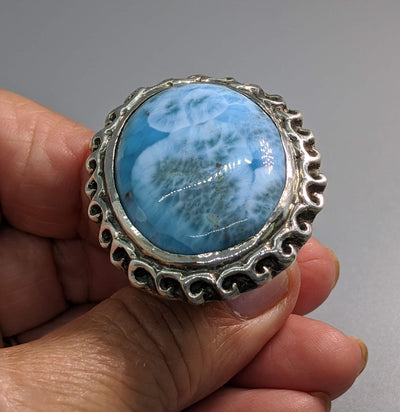 Larimar Sterling Silver Ring