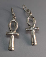 Sterling Silver Ankh Earrings