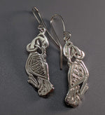 Sterling Silver Small Celtic Cormorant Earrings