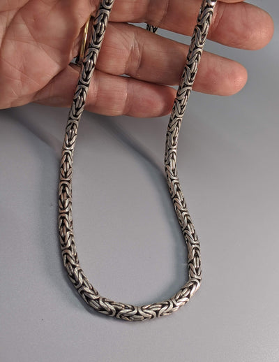 22" 5 mm Sterling Silver Balinese Chain