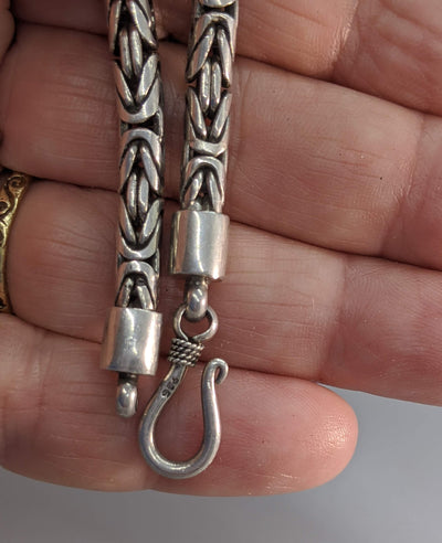 22" 5 mm Sterling Silver Balinese Chain