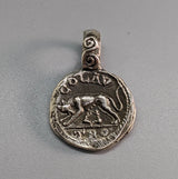 Sterling Silver Ancient Coin Replica, She-Wolf