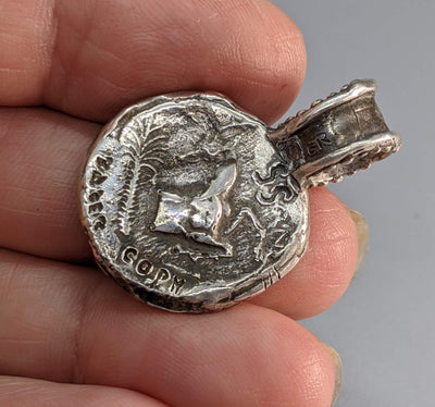Sterling Silver Ancient Coin Replica, Bee Tetradrachm