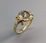 Small Owl, AR Hemiobol, 14kt Gold Ring